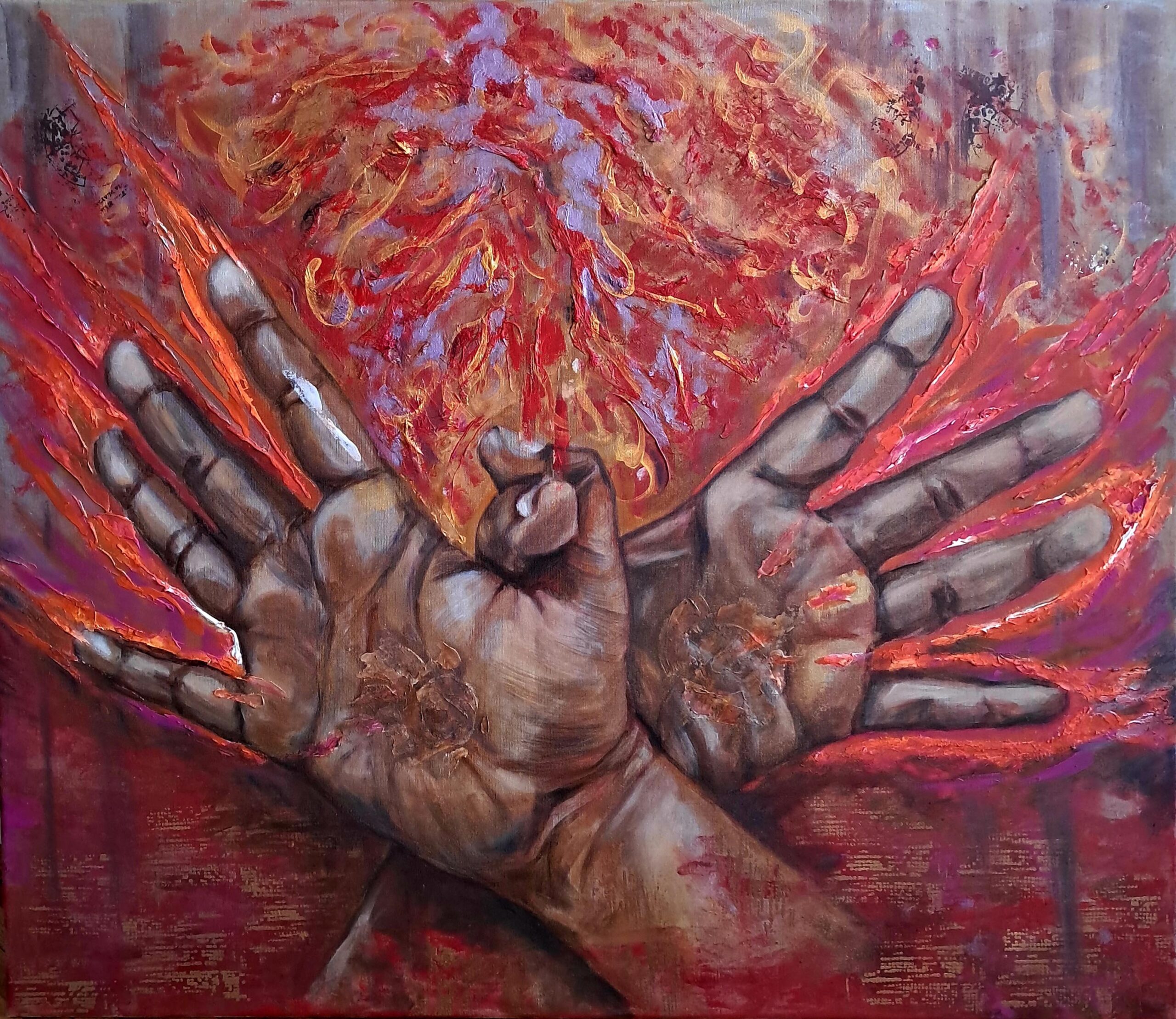 Garuda cykl Mudry | 2024| 120 x 100 cm